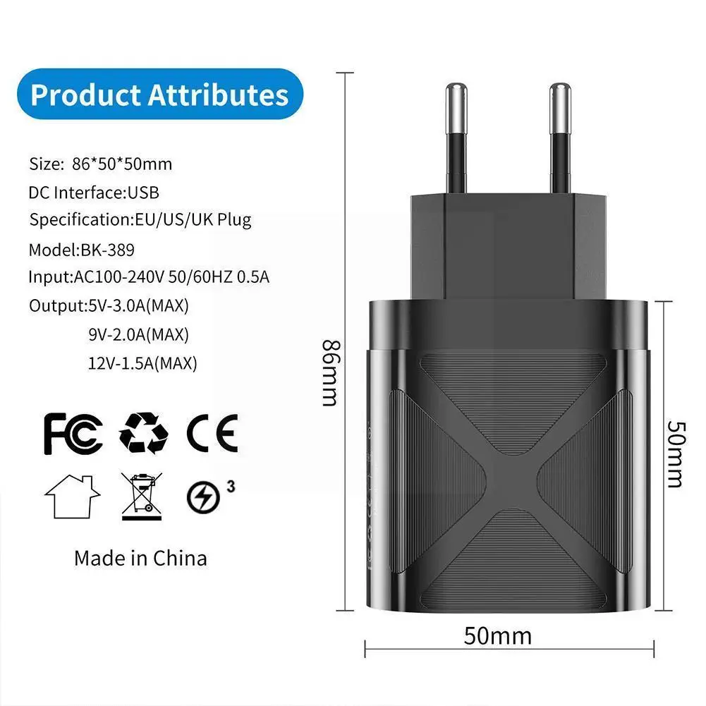 Eu /usplug Charger Adapter Hub Wall Charger Power Adapter Phone Fast Display Charger Digital Charging Wall B2l5
Eu /usplug Charger Adapter Hub Wall Charger Power Adapter Phone Fast Display Charger Digital Charging Wall B2l5
