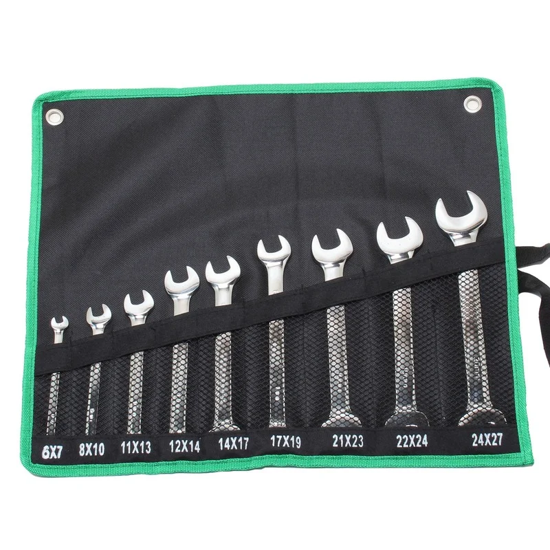 

Pro'sKit 9 In 1 Multi-Function Double Open End Wrench Set Torque Universal Spanner Wrenches Combination Repair Tools Kit