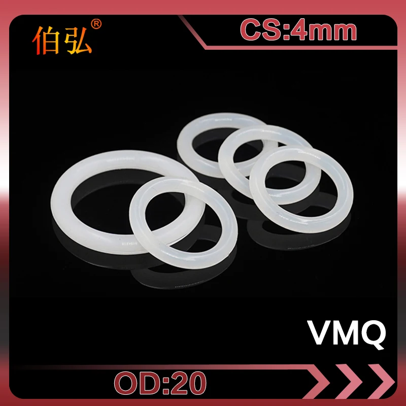 White Silicon Ring 10PCS/lot Silicone/VMQ O-Ring 4mm Thickness OD20mm Rubber O-ring Seal Rings Oil Gaskets Washer
White Silicon Ring 10PCS/lot Silicone/VMQ O-Ring 4mm Thickness OD20mm Rubber O-ring Seal Rings Oil Gaskets Washer