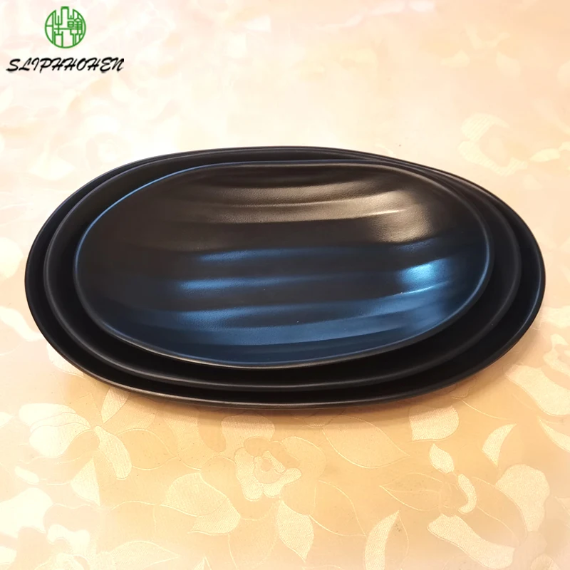 Dining Room Dinnerware Dinner Plate Black Frost Oval Dish A5 Melamine Tableware Imitation Porcelain Rectangle Ware
Dining Room Dinnerware Dinner Plate Black Frost Oval Dish A5 Melamine Tableware Imitation Porcelain Rectangle Ware