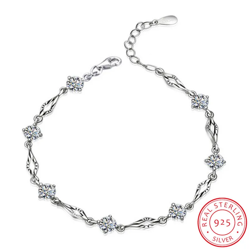 2019 New Fashion 925 Sterling Silver Clear Zirconia Bracelets For Women Crystal Fine Jewelry pulseira feminina
2019 New Fashion 925 Sterling Silver Clear Zirconia Bracelets For Women Crystal Fine Jewelry pulseira feminina