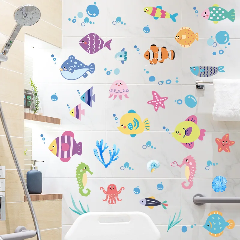 LuanQI Cartoon Marine Life Fish Wall Stickers For Kids Room Home Decoration DIY Nursery Waterproof Wallpaper Pvc Art Decal MuraI
LuanQI Cartoon Marine Life Fish Wall Stickers For Kids Room Home Decoration DIY Nursery Waterproof Wallpaper Pvc Art Decal MuraI