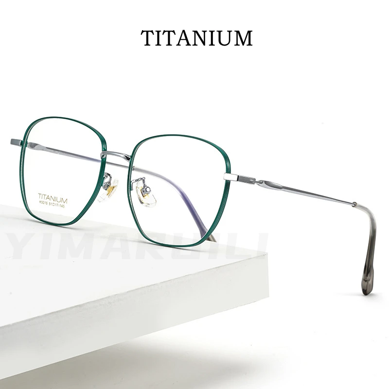 YIMARUILI Men/Women Two-tone Spectacle Frame Ultra Light Pure Titanium Retro Large Optical Prescription Glasses Frame 02-K5016
YIMARUILI Men/Women Two-tone Spectacle Frame Ultra Light Pure Titanium Retro Large Optical Prescription Glasses Frame 02-K5016