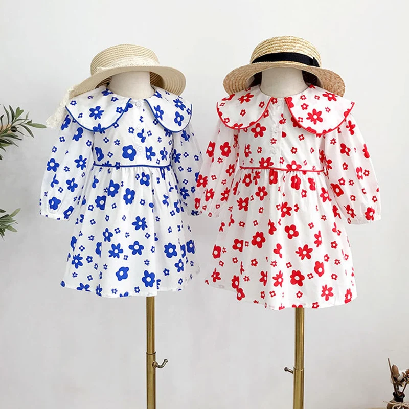 Spring Girls' Dresses New Long Sleeve Doll Collar Floral Princess Dress Toddler Baby Clothes Cute Children's Dress
Spring Girls' Dresses New Long Sleeve Doll Collar Floral Princess Dress Toddler Baby Clothes Cute Children's Dress