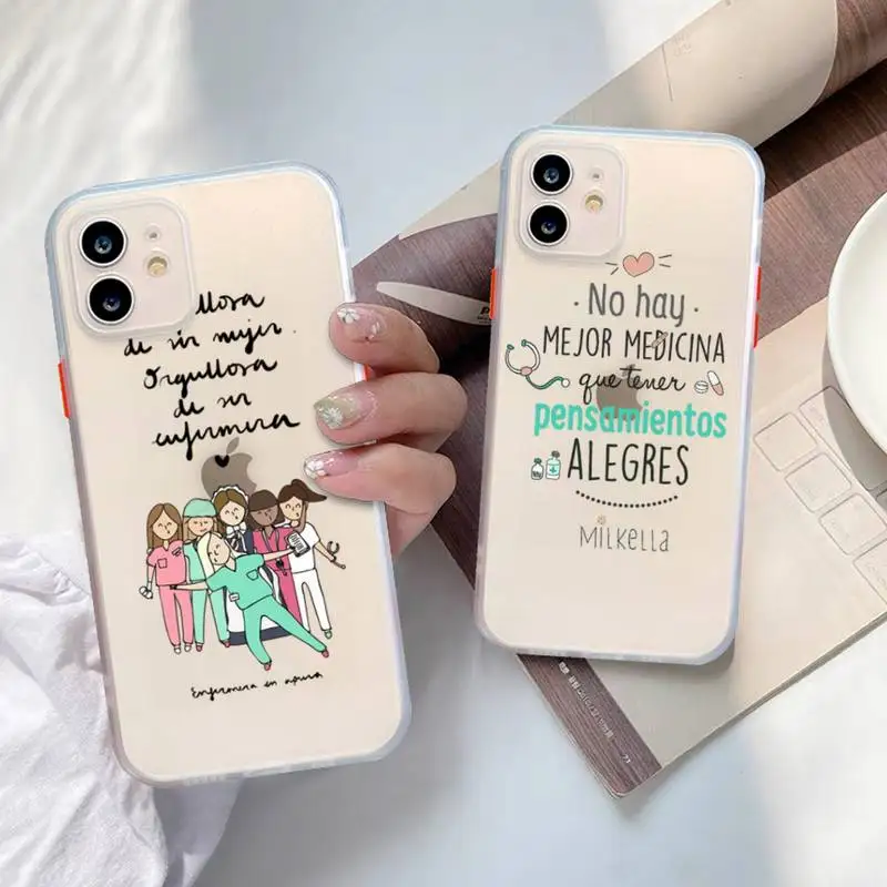 Cartoon Medicine Doctor Nurse Phone Case For iphone 12 mini 11 Pro Max X XS Max XR 7 8 Plus Translucent Matte Shockproof Case
Cartoon Medicine Doctor Nurse Phone Case For iphone 12 mini 11 Pro Max X XS Max XR 7 8 Plus Translucent Matte Shockproof Case