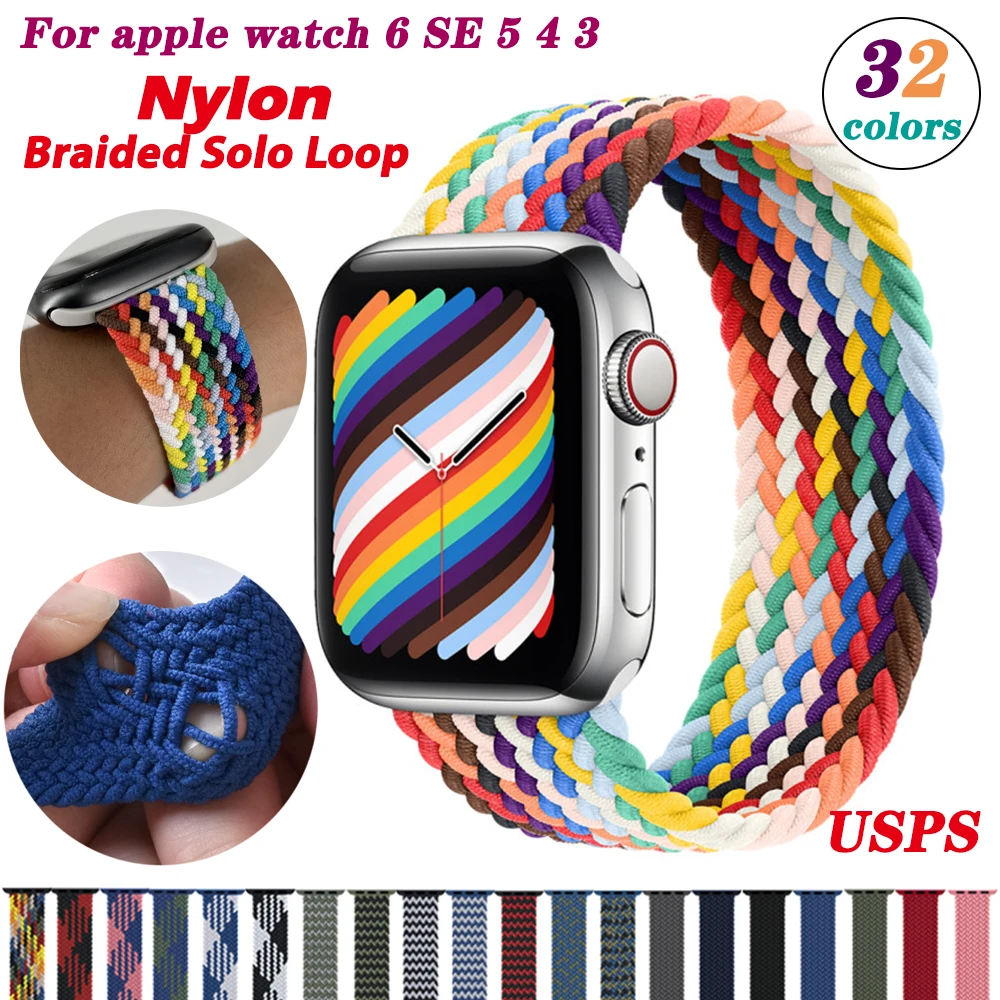 USPS NEW Elastic Nylon Braided Solo Loop Band For Apple Watch Band 6 SE 5 3 bands 44mm 40mm iWatch Series 6 5 4 3 Strap Bracelet
USPS NEW Elastic Nylon Braided Solo Loop Band For Apple Watch Band 6 SE 5 3 bands 44mm 40mm iWatch Series 6 5 4 3 Strap Bracelet