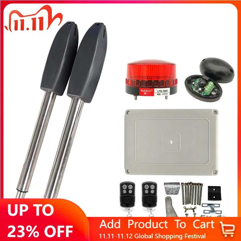400KG Load-bearing Swing Gate Opener with Remote Control Warning Light Sensor Pull Arm Swing Door Motor Drive Operator Actuator
400KG Load-bearing Swing Gate Opener with Remote Control Warning Light Sensor Pull Arm Swing Door Motor Drive Operator Actuator