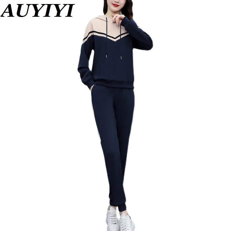 AUYIYI 2021 Spring And Autumn New Hooded Stitching Loose And Thin Western Style Casual Fashion Simple Suit Women
AUYIYI 2021 Spring And Autumn New Hooded Stitching Loose And Thin Western Style Casual Fashion Simple Suit Women