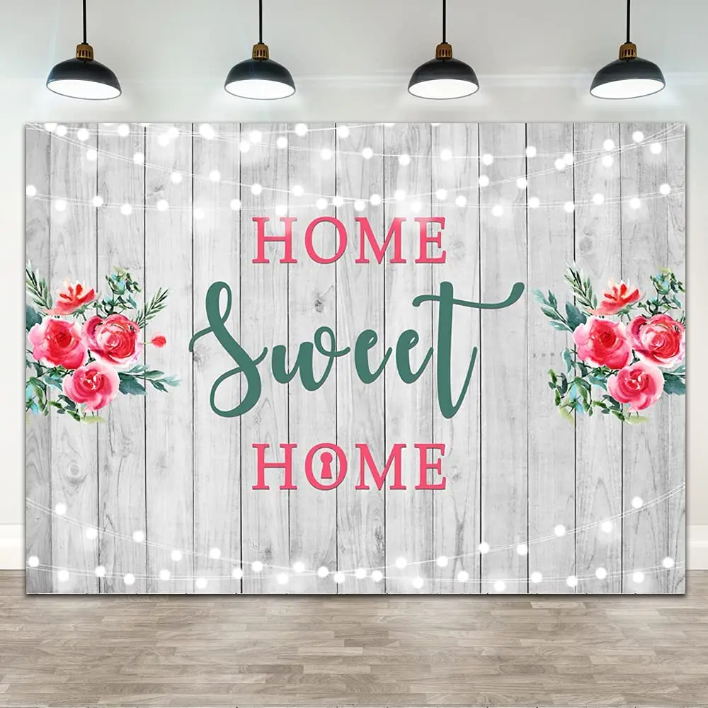 Sweet home housewarming party background red flowers rustic wood grain shiny housewarming new house key party banner decoration
Sweet home housewarming party background red flowers rustic wood grain shiny housewarming new house key party banner decoration