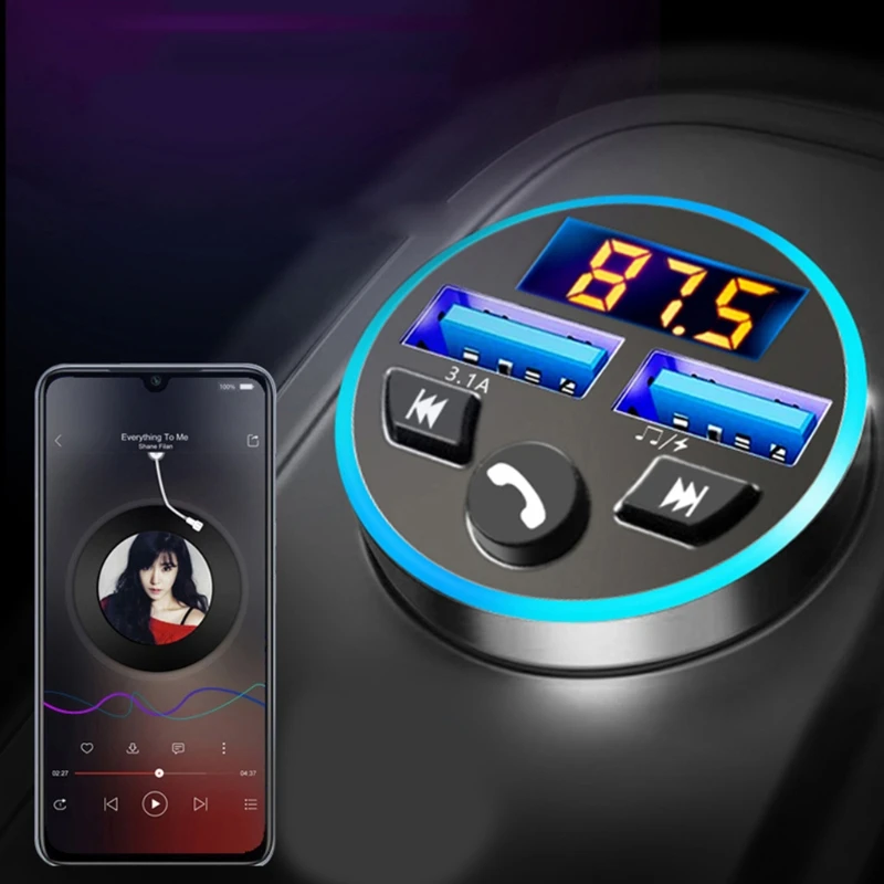 FM-трансмиттер автомобильный с поддержкой Bluetooth 5 0 и быстрой зарядки | Автомобили