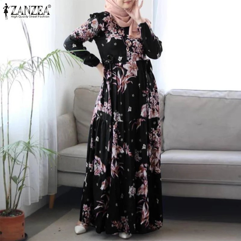 ZANZEA Vintage Floral Printed Dubai Turkey Abaya Hijab Dress Women Muslim Dress Islamic Clothing Casual Ruffles Maxi Sundress
ZANZEA Vintage Floral Printed Dubai Turkey Abaya Hijab Dress Women Muslim Dress Islamic Clothing Casual Ruffles Maxi Sundress