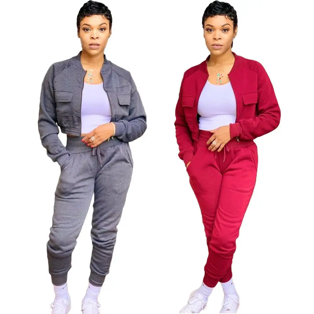 New Arrival 2020 Fashion Women Two Piece Outfits Solid Tracksuits Long Sleeve Zipper Jacket and Cargo Pants Matching Sets
New Arrival 2020 Fashion Women Two Piece Outfits Solid Tracksuits Long Sleeve Zipper Jacket and Cargo Pants Matching Sets