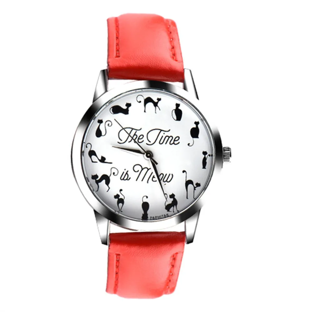 New Arrival Fashion Women's Watch Cute Cat Printing Casual Ladies Quartz Wristwatches Leather Strap Girl Watch Clcok Gift Fi
New Arrival Fashion Women's Watch Cute Cat Printing Casual Ladies Quartz Wristwatches Leather Strap Girl Watch Clcok Gift Fi
