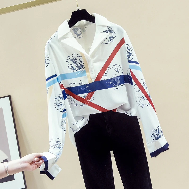 Europe Fashion Style 2020 Autumn Women's Turn Down Collar Long Sleeves Print Shirt Ladies Shirts Casual Blouse Tops A3688
Europe Fashion Style 2020 Autumn Women's Turn Down Collar Long Sleeves Print Shirt Ladies Shirts Casual Blouse Tops A3688