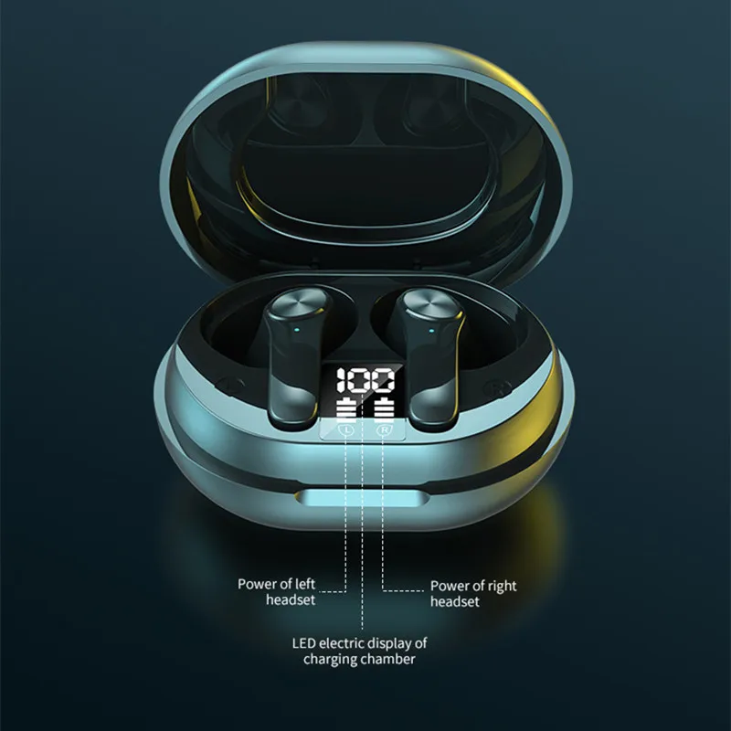 TWS Bluetooth 5.2 Earphones 9D Stereo Sound Wireless Headphones With Mic Sports Waterproof Noise Canceling Earbuds Headset 
TWS Bluetooth 5.2 Earphones 9D Stereo Sound Wireless Headphones With Mic Sports Waterproof Noise Canceling Earbuds Headset