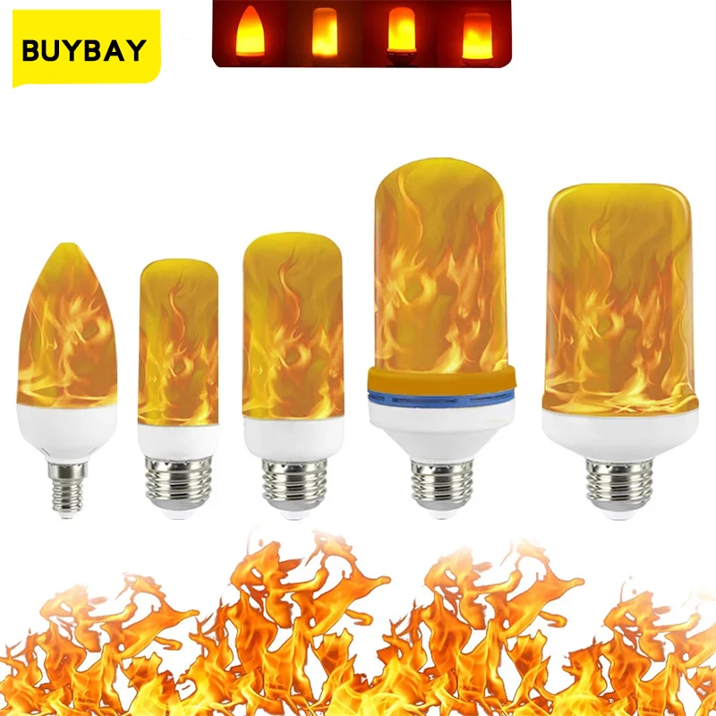 

Full Model 3W 5W 7W 9W E27 E26 E14 E12 Flame Bulb 85-265V LED Flame Effect Fire Light Bulbs Flickering Emulation Decor LED Lamp