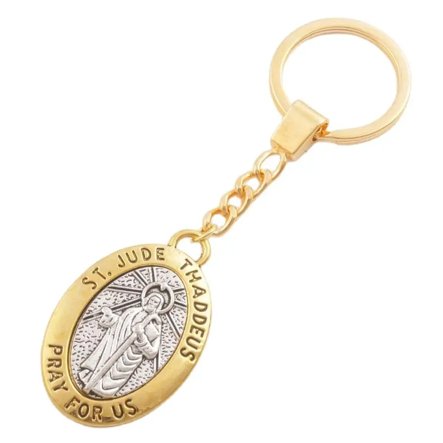 2Pcs Two-tone ST.JUDE THADDEUS PRAY FOR US 2inch Pendant Key Ring Travel Protection ReligiousChain K1778 Tibetan Silver
2Pcs Two-tone ST.JUDE THADDEUS PRAY FOR US 2inch Pendant Key Ring Travel Protection ReligiousChain K1778 Tibetan Silver