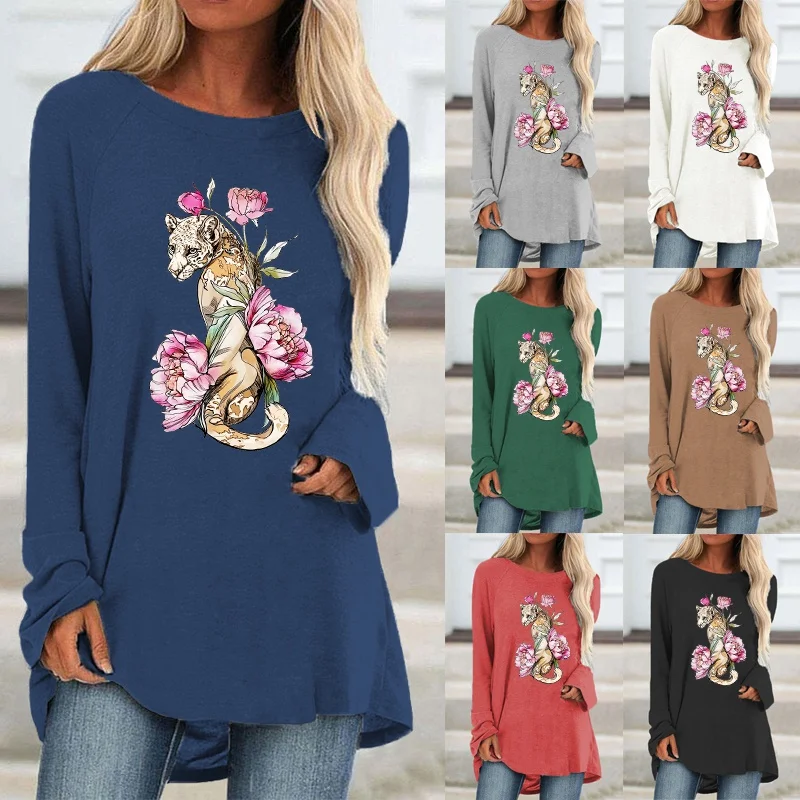 Women for Clothing Autumn and Winter Fashion Printing Graphic Long Sleeve Round Neck Loose Casual Shirt Plus Size Tops XS-5XL
Women for Clothing Autumn and Winter Fashion Printing Graphic Long Sleeve Round Neck Loose Casual Shirt Plus Size Tops XS-5XL
