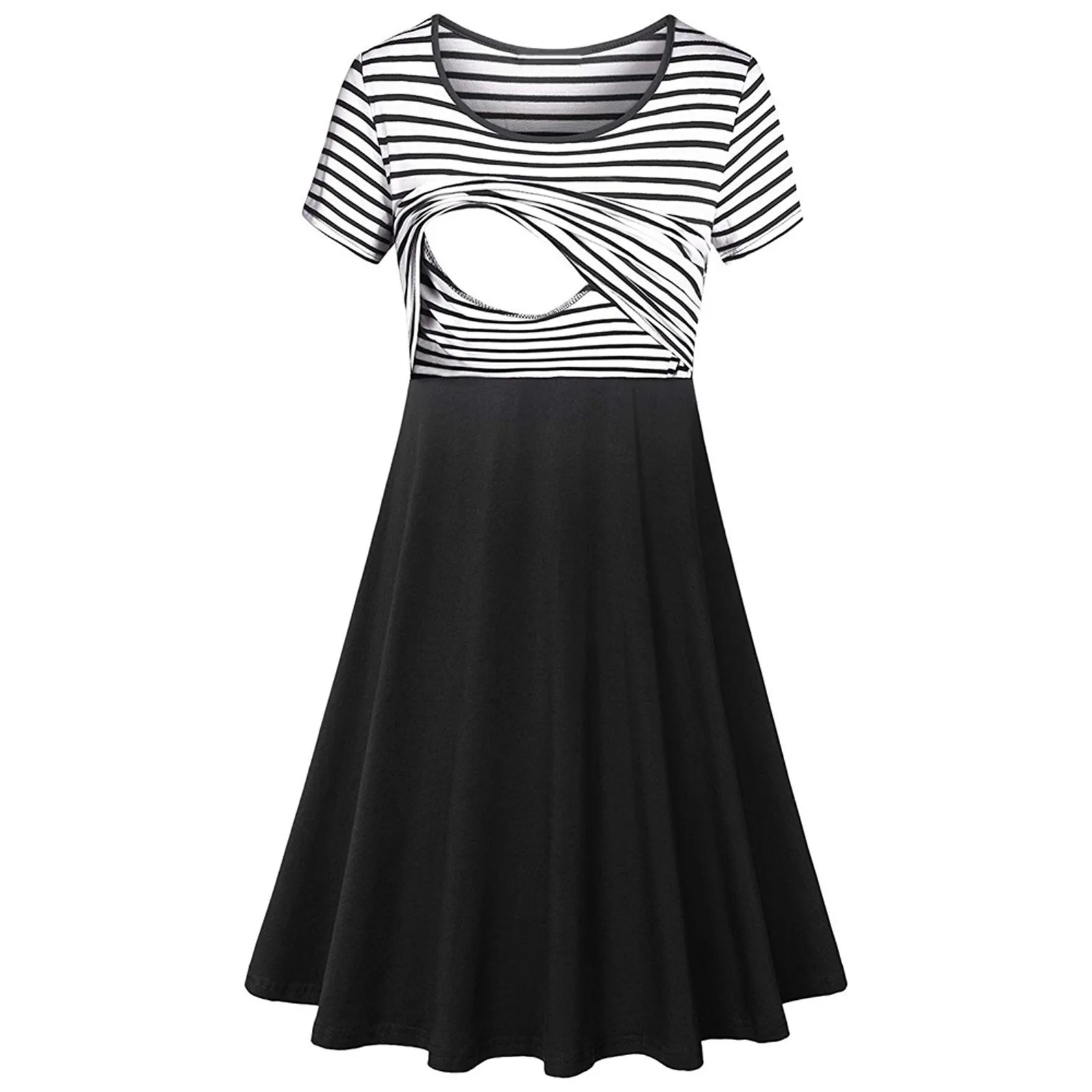 Fashion Solid Stripe Breast-Feeding Pregnant Woman Maternity Nursing Dress robe allaitement été zwangerschaps jurk premaman dres
Fashion Solid Stripe Breast-Feeding Pregnant Woman Maternity Nursing Dress robe allaitement été zwangerschaps jurk premaman dres