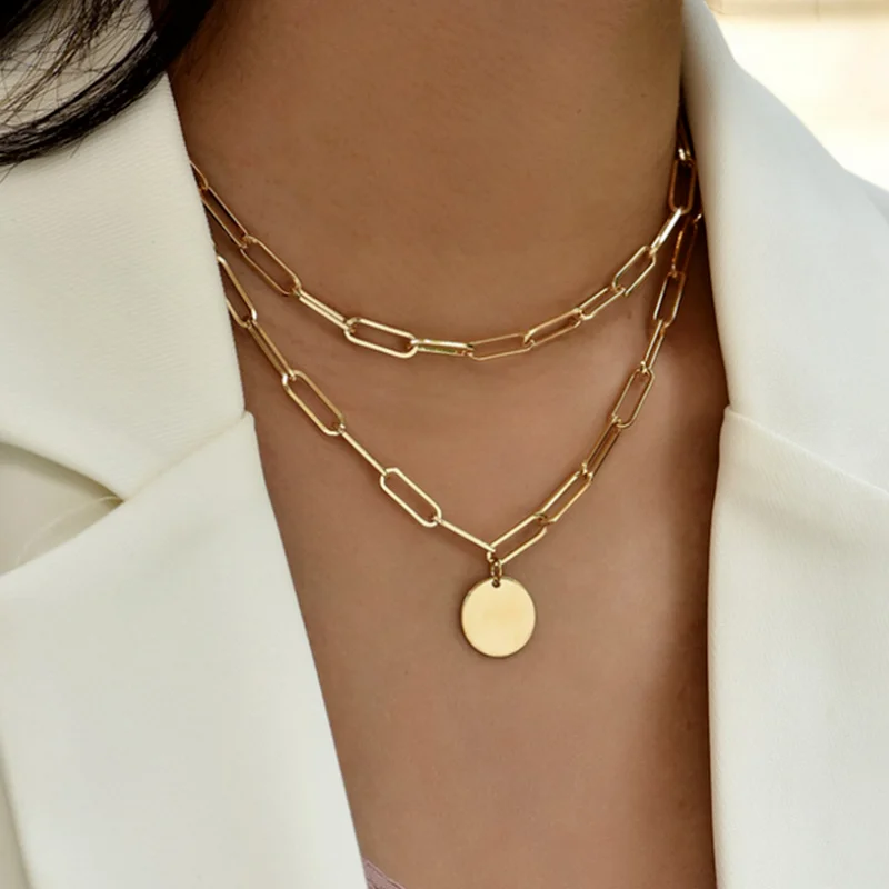 2021 trend Chain Necklace Gold Layered necklaces for women Girl Zinc Alloy Choker Jewelry
2021 trend Chain Necklace Gold Layered necklaces for women Girl Zinc Alloy Choker Jewelry