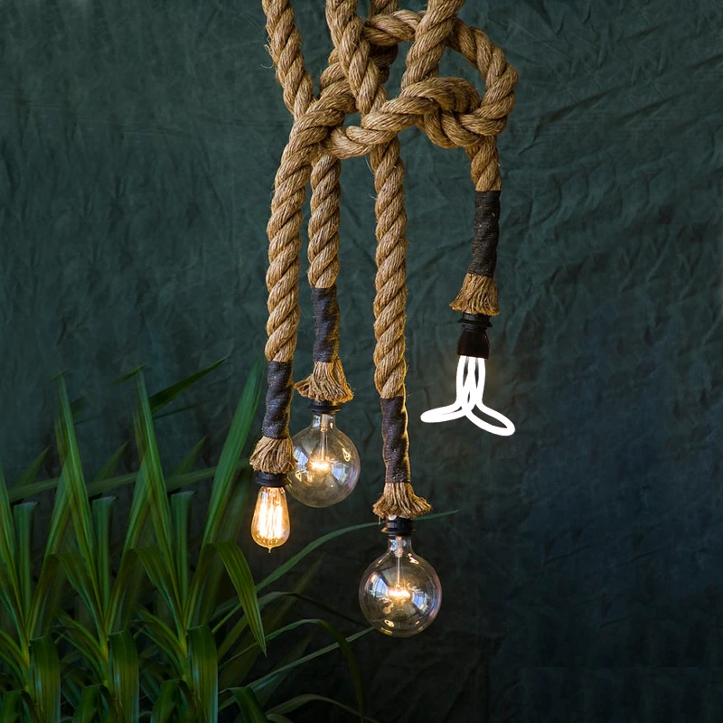 Creative Diy Retro Rope Pendant Light Loft Vintage Lamp Restaurant Bedroom Diningroom Pendant Lamp Hand Knitted Hemp Rope Light
Creative Diy Retro Rope Pendant Light Loft Vintage Lamp Restaurant Bedroom Diningroom Pendant Lamp Hand Knitted Hemp Rope Light