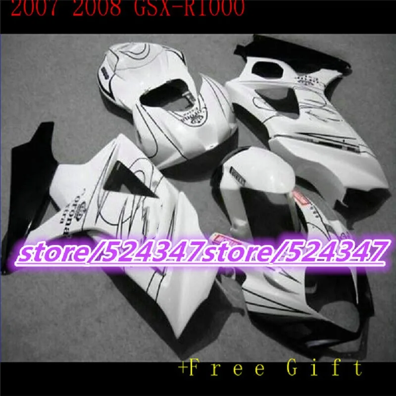 ABS plastic fairings set for Suzuki K7 2007 2008 GSXR1000 white black motorcycle road racing fairing bodywork GSX R1000 07 08
ABS plastic fairings set for Suzuki K7 2007 2008 GSXR1000 white black motorcycle road racing fairing bodywork GSX R1000 07 08