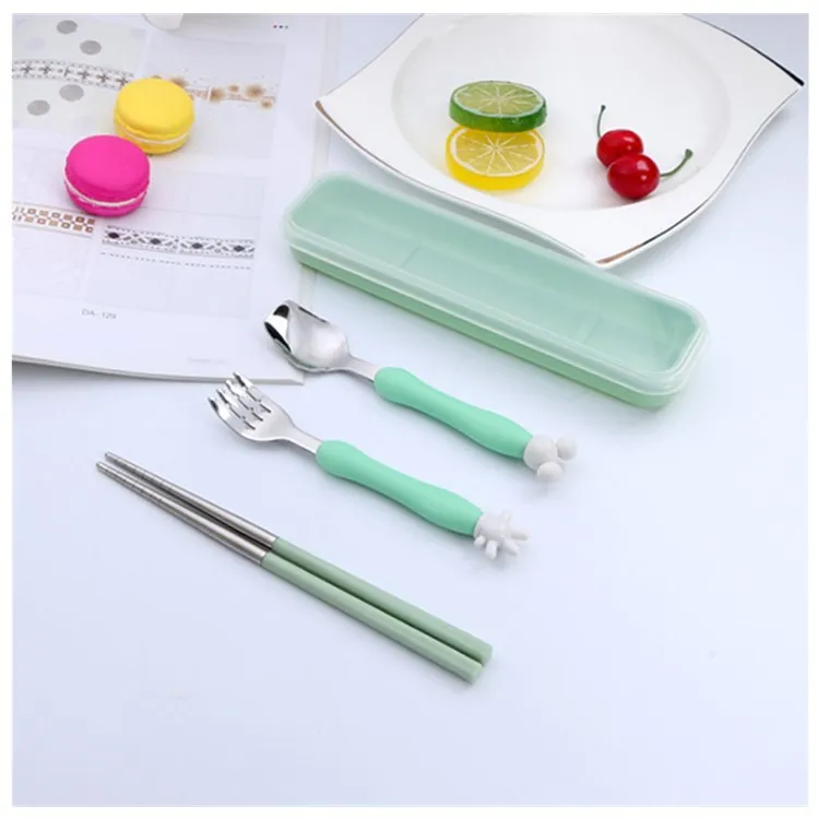 Cute Cartoon Stainless Steel Children Tableware Set Lovely Fork Teaspoon Cutlery Kids Cutlery Sets With Box 3PCS
Cute Cartoon Stainless Steel Children Tableware Set Lovely Fork Teaspoon Cutlery Kids Cutlery Sets With Box 3PCS