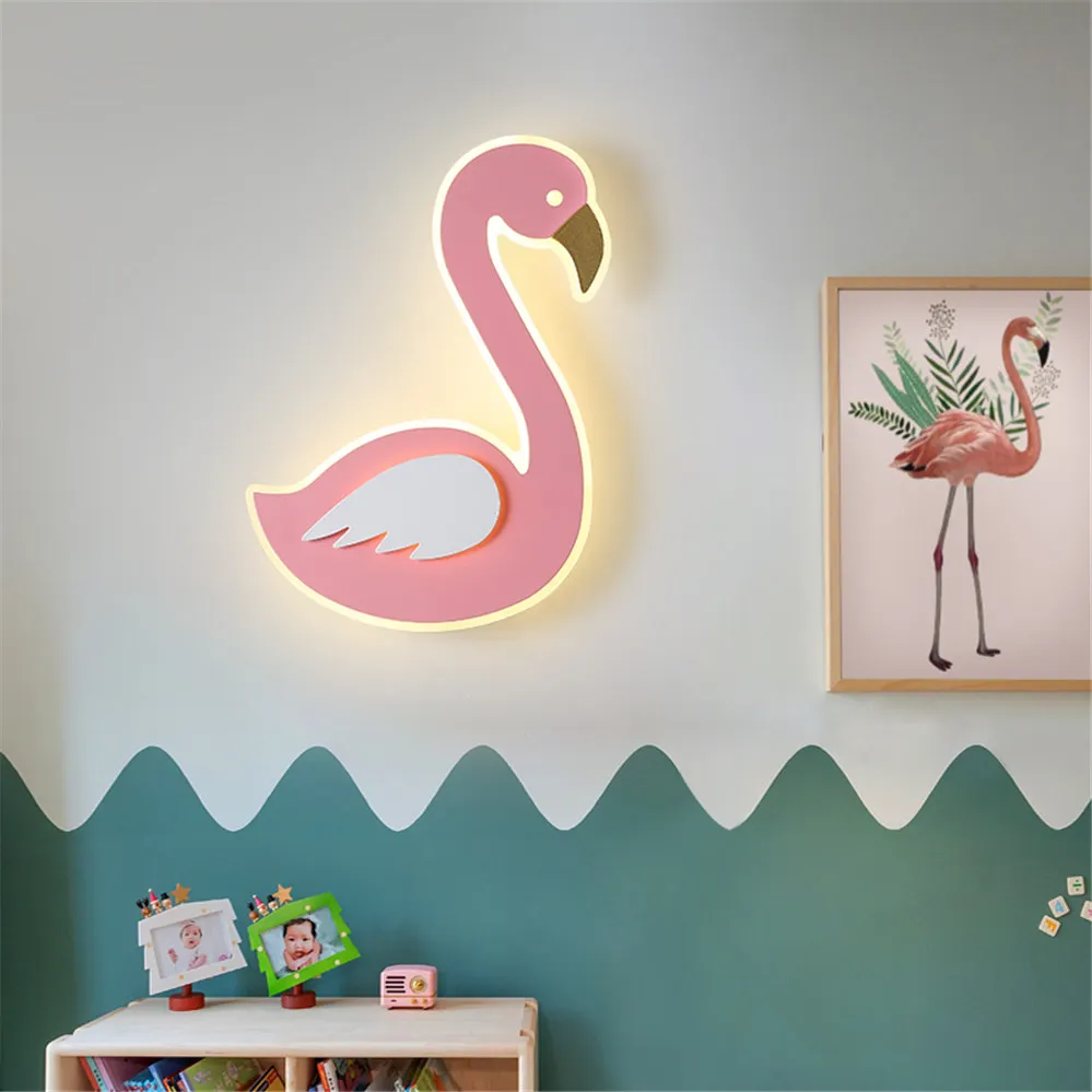 Nordic Children Flamingo Metal Led Wall Lamp Nursery Dining Room Bedroom Decorative Sconce Lighting Fixture Baby Night Light
Nordic Children Flamingo Metal Led Wall Lamp Nursery Dining Room Bedroom Decorative Sconce Lighting Fixture Baby Night Light