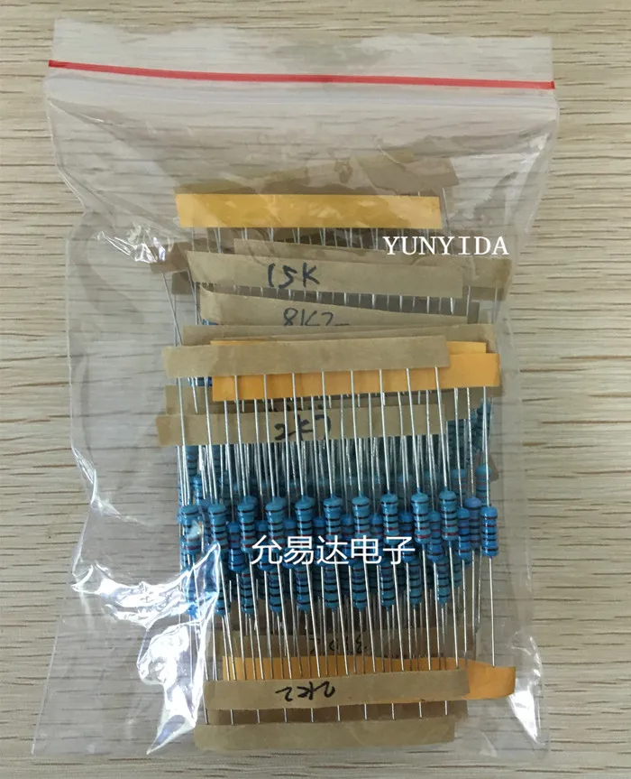 300pcs 1K-820K Ohm 1/2w Resistance 1% Metal Film Resistor Assortment Kit Set 30Kinds*10pcs=300PCS Free Shipping 
300pcs 1K-820K Ohm 1/2w Resistance 1% Metal Film Resistor Assortment Kit Set 30Kinds*10pcs=300PCS Free Shipping