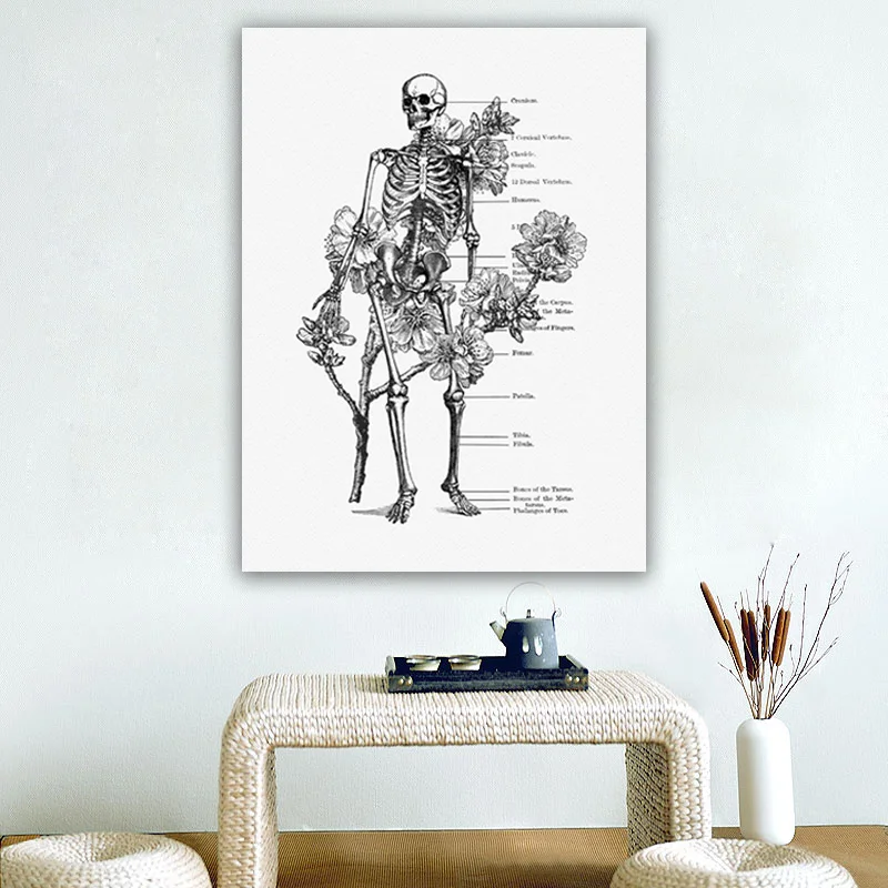 Human Anatomy Skeleton Medical Poster Black White Canvas Prints Botanical Flower Vintage Wall Art Painting Picture Clinic Decor
Human Anatomy Skeleton Medical Poster Black White Canvas Prints Botanical Flower Vintage Wall Art Painting Picture Clinic Decor