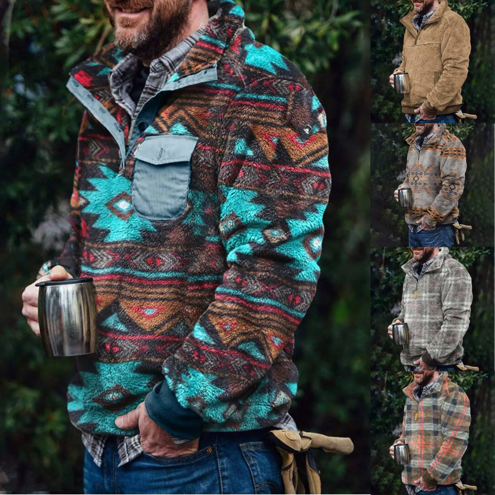 Мужская толстовка на молнии с V-образным вырезом и принтом
Мужская толстовка на молнии с V-образным вырезом и принтом