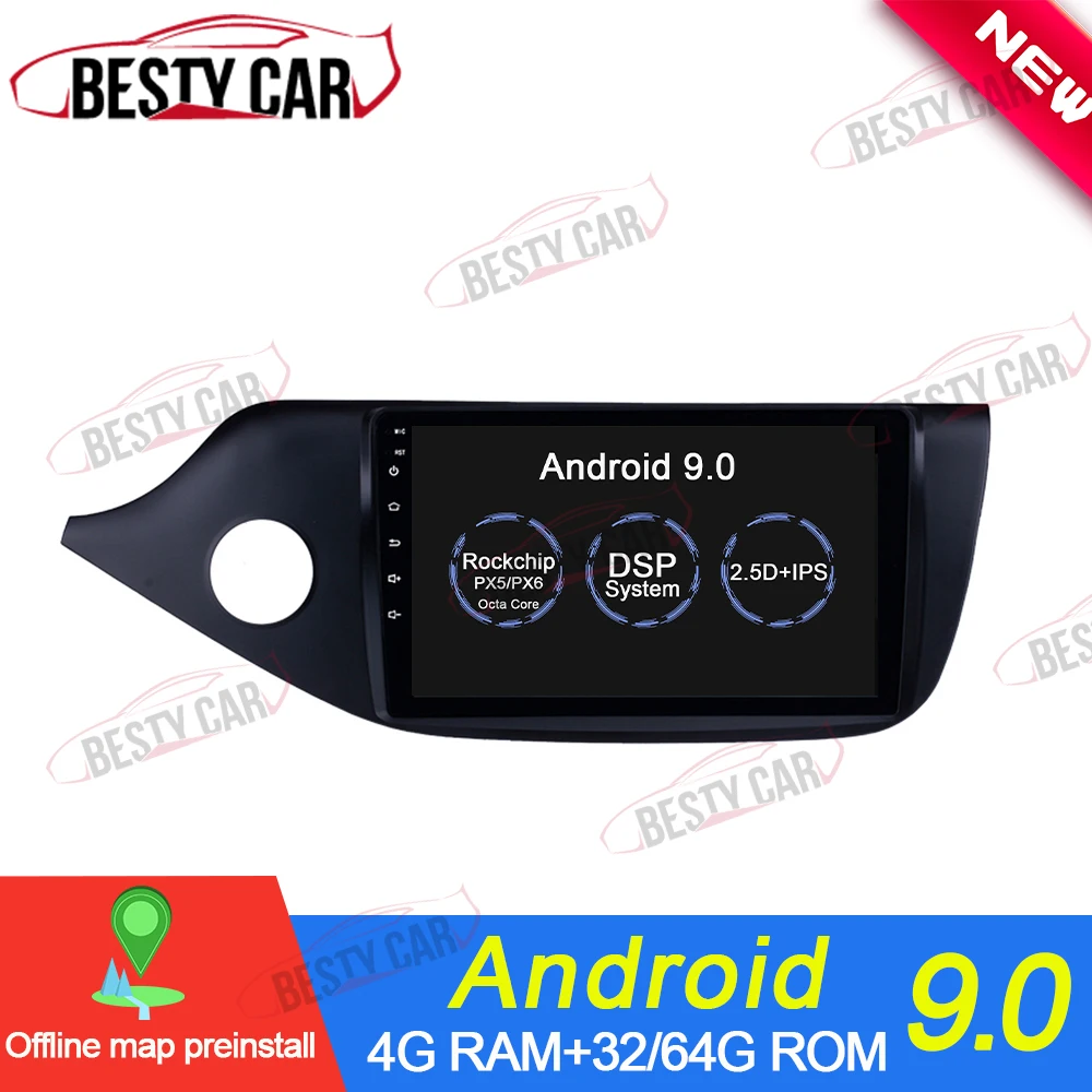 9 "ips Android 0 Автомобильный мультимедийный плеер Радио стерео для 2011 2012 2013 2014 KIA