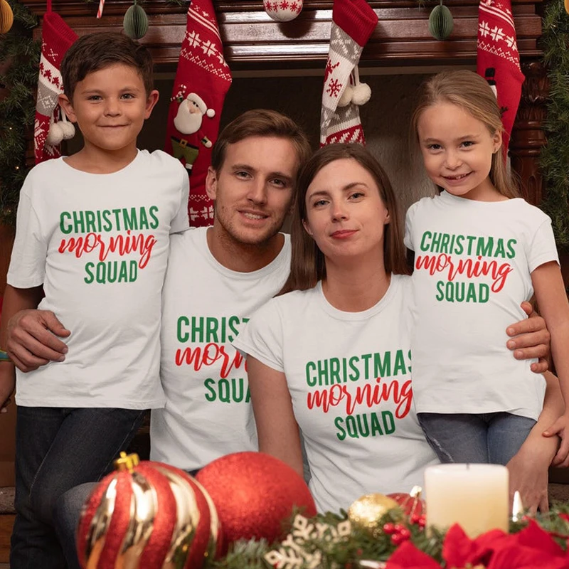 Christmas Morning Squad Christmas Women Short Sleeve T Shirts Family Matching Clothes Kids Outfits Daddy Mommy and Me T-shirt
Christmas Morning Squad Christmas Women Short Sleeve T Shirts Family Matching Clothes Kids Outfits Daddy Mommy and Me T-shirt