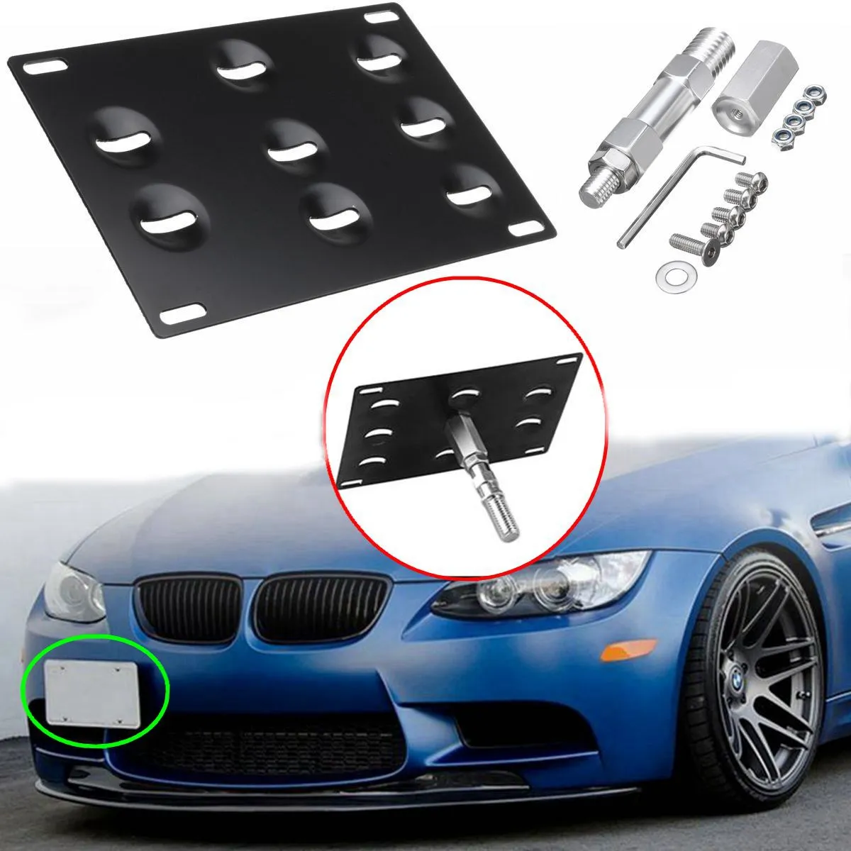 Car Front Bumper Tow Hook License Plate Frame Mount Bracket Holder For BMW F30 F31 F32 F33 F36 E84 X1 F25 X3 i3
Car Front Bumper Tow Hook License Plate Frame Mount Bracket Holder For BMW F30 F31 F32 F33 F36 E84 X1 F25 X3 i3
