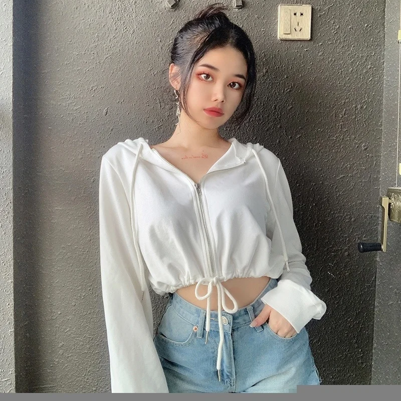 Women Long Sleeve T-shirt Street Style Waist Closing Hoodie Women's Basic Versatile Loose Thin Solid Color Long Sleeve Coat
Women Long Sleeve T-shirt Street Style Waist Closing Hoodie Women's Basic Versatile Loose Thin Solid Color Long Sleeve Coat
