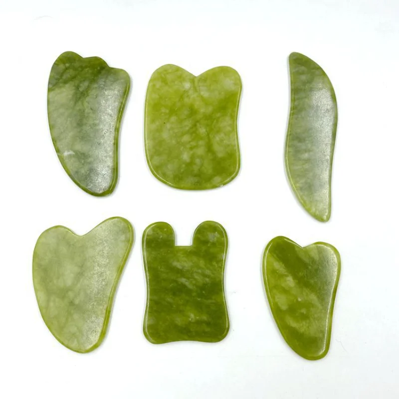 Green Natural Jade Guasha Scrapping Plate Gua Sha Massager Face Meridian Scrapping Plate Piece Massage Tools Arm Massage Tool
Green Natural Jade Guasha Scrapping Plate Gua Sha Massager Face Meridian Scrapping Plate Piece Massage Tools Arm Massage Tool