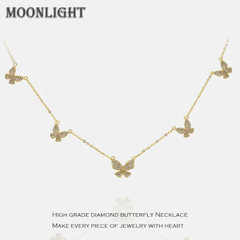 New Gold Plated Zircon Butterfly Charms Necklace For Women's Vintage Temperament Simple Necklaces Fashion Jewelry Accessories
New Gold Plated Zircon Butterfly Charms Necklace For Women's Vintage Temperament Simple Necklaces Fashion Jewelry Accessories