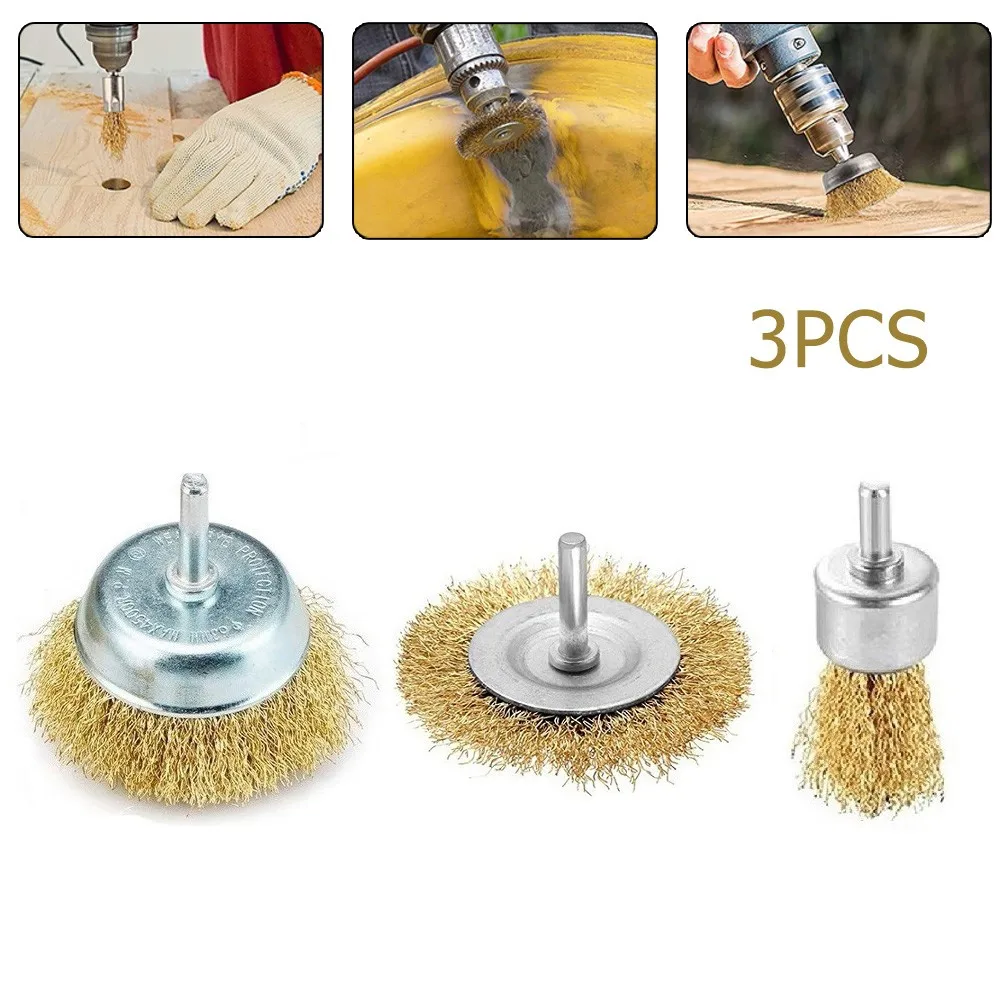 3pcs/set Copper-plated Steel Wire Brush 6mm Wire Brush For Drill Attachment Brass Coated Polishing Brushes Electric Drill Brush
3pcs/set Copper-plated Steel Wire Brush 6mm Wire Brush For Drill Attachment Brass Coated Polishing Brushes Electric Drill Brush