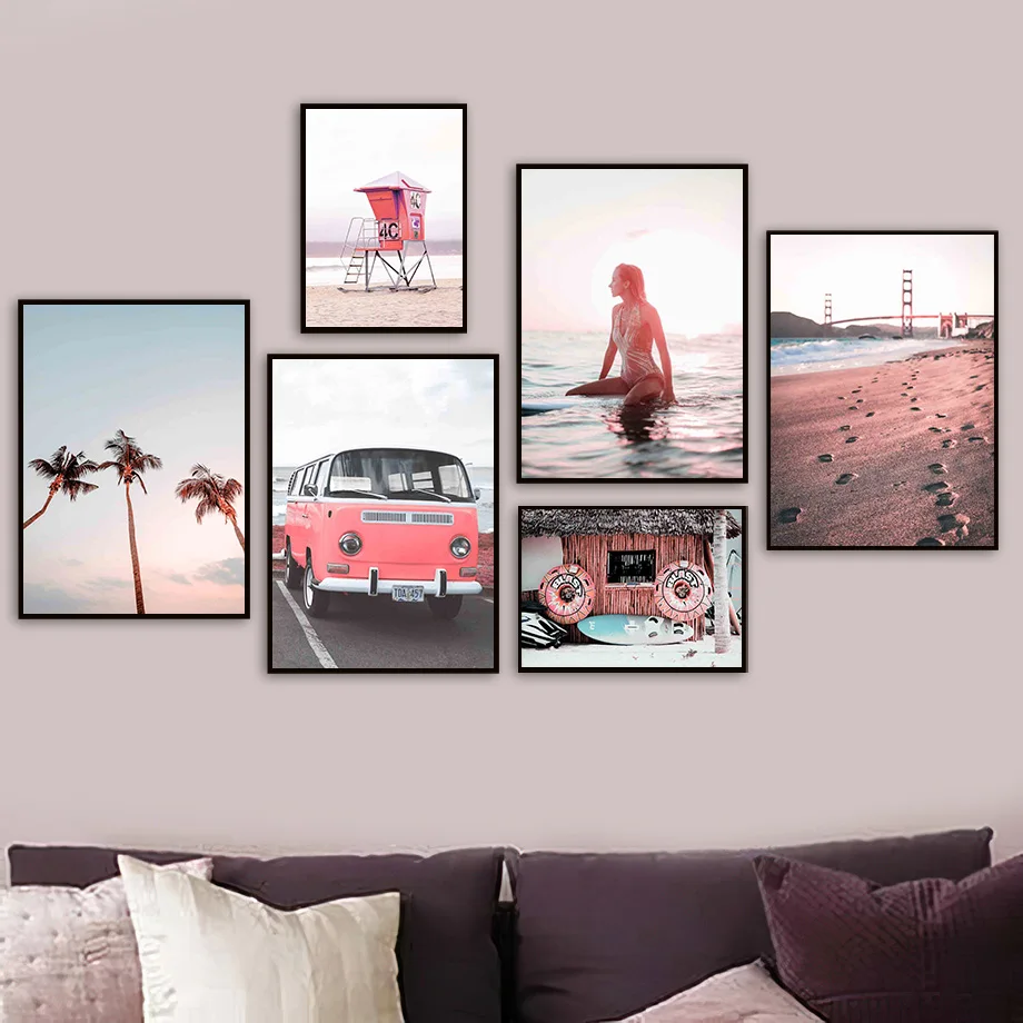 Coconut Tree Sea Beach Girl Footprint Van Wall Art Canvas Painting Nordic Posters And Prints Wall Pictures For Living Room Decor
Coconut Tree Sea Beach Girl Footprint Van Wall Art Canvas Painting Nordic Posters And Prints Wall Pictures For Living Room Decor