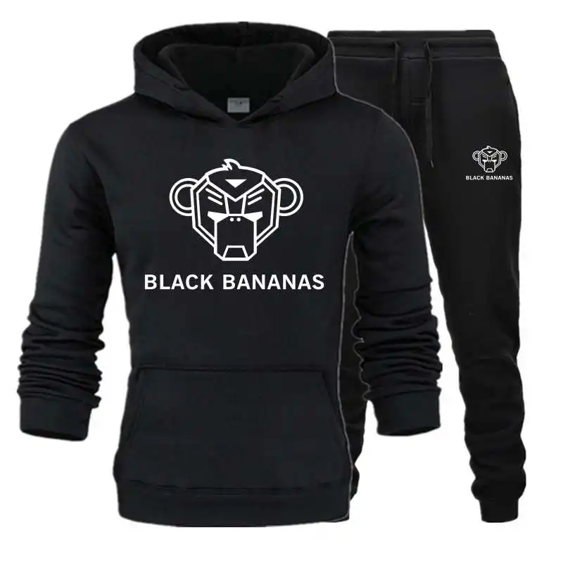 2021 Brand Homme Two Pieces Sets Hooded Tracksuit Men/Women Sportswear Gyms Black Hoodies+Sweatpants Bananas Joggers Sweatshirts
2021 Brand Homme Two Pieces Sets Hooded Tracksuit Men/Women Sportswear Gyms Black Hoodies+Sweatpants Bananas Joggers Sweatshirts