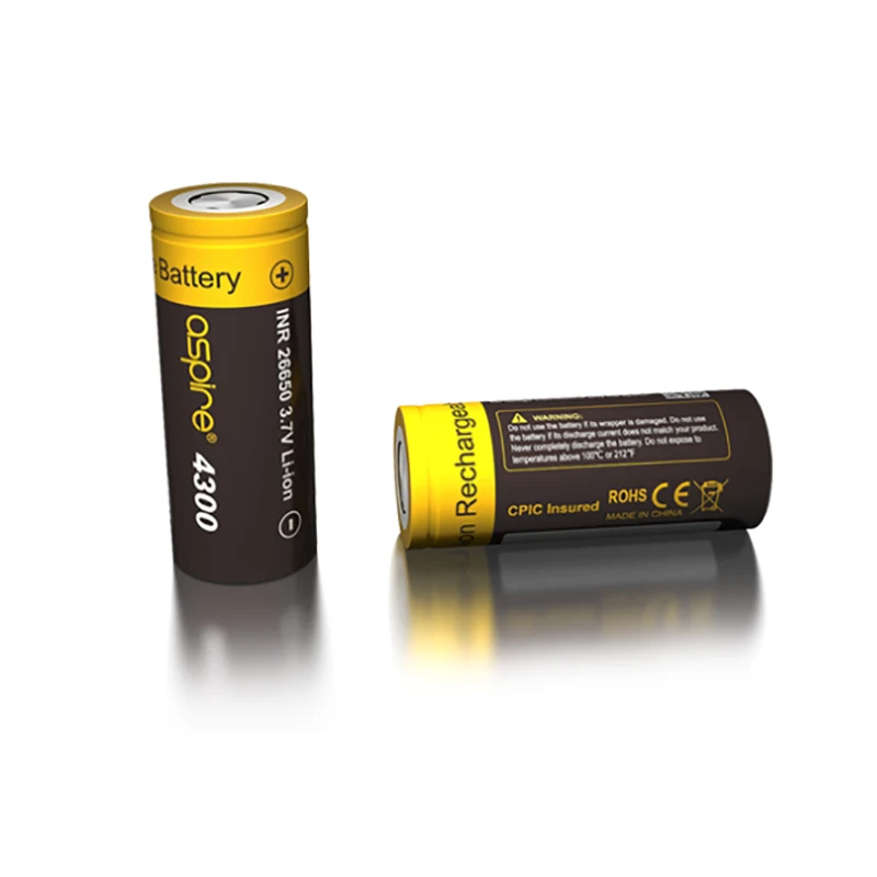 Аккумулятор для электронной сигареты Aspire 26650, 2 шт./лот, аккумулятор 4300 мАч, 40 А, 3,7 в, литий-ионные перезаряжаемые батареи для электронных сигарет, мод
Аккумулятор для электронной сигареты Aspire 26650, 2 шт./лот, аккумулятор 4300 мАч, 40 А, 3,7 в, литий-ионные перезаряжаемые батареи для электронных сигарет, мод