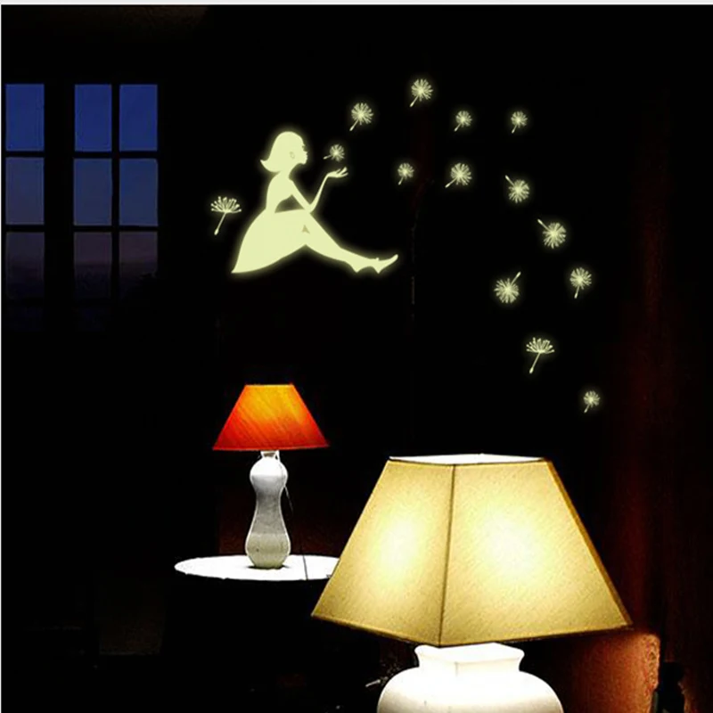 New DIY luminous paster home decor wall stickers dandelion butterfly girl creative figures posters arts fluorescence sticker
New DIY luminous paster home decor wall stickers dandelion butterfly girl creative figures posters arts fluorescence sticker