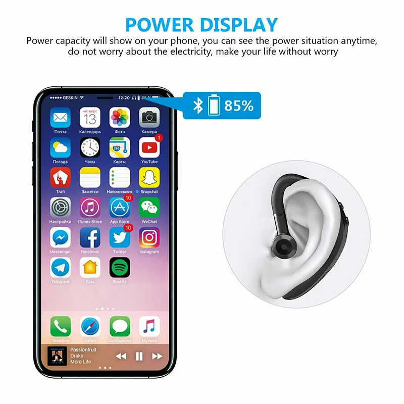 Беспроводные Bluetooth-наушники S109 спортивные наушники Hands-Free для Iphone Huawei Xiaomi OPPO TWS