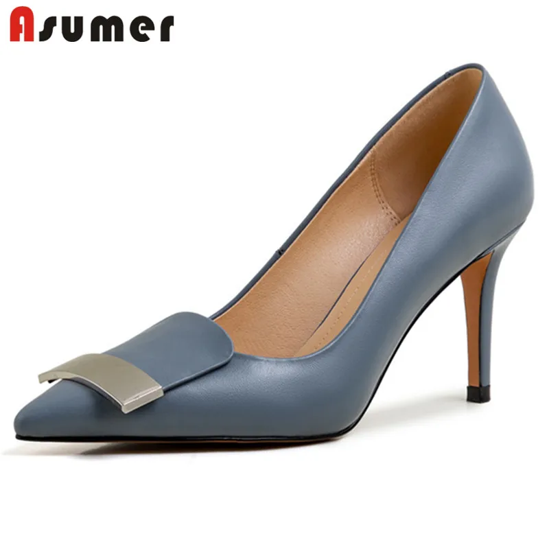 ASUMER 2021 8cm thin high heel party wedding shoes ladies genuine leather single shoes pointed toe spring summer women pumps
ASUMER 2021 8cm thin high heel party wedding shoes ladies genuine leather single shoes pointed toe spring summer women pumps