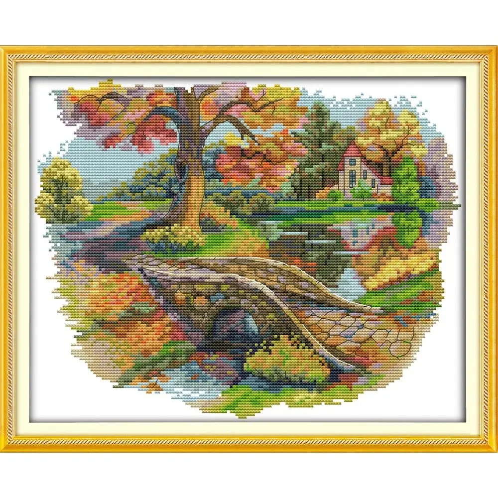 Joy Sunday Autumn Scenery Chinese Cross Stitch Kits Ecological Cotton Stamped Printed 11CT DIY Gift Wedding Decoration For Home
Joy Sunday Autumn Scenery Chinese Cross Stitch Kits Ecological Cotton Stamped Printed 11CT DIY Gift Wedding Decoration For Home