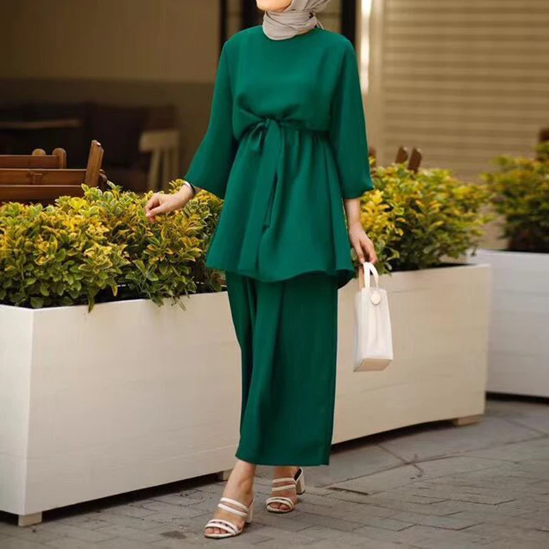 2021 Spring and Autumn Turkish Turban Two-piece Muslim Suit Dress Kaftan Kaftan Islamic Clothing Ladies Fashion Clothing 
2021 Spring and Autumn Turkish Turban Two-piece Muslim Suit Dress Kaftan Kaftan Islamic Clothing Ladies Fashion Clothing