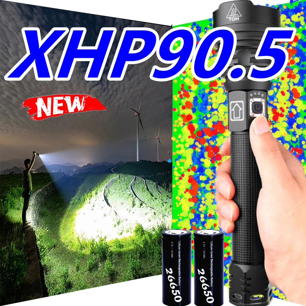 New Super Bright XHP90.5 Usb Powerful Led Flashlight 18650 Xhp90 Rechargeable Tactical Flash Light Torch Cree Zoom Work Lamp
New Super Bright XHP90.5 Usb Powerful Led Flashlight 18650 Xhp90 Rechargeable Tactical Flash Light Torch Cree Zoom Work Lamp