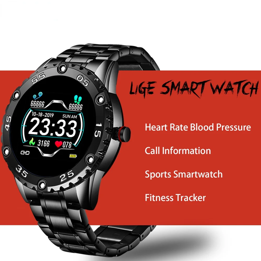 Men Smart Watch Heart Rate Monitoring Smartwatch Waterproof Fitness Tracker Pedometer Sport Smart Watch Men for Android ios
Men Smart Watch Heart Rate Monitoring Smartwatch Waterproof Fitness Tracker Pedometer Sport Smart Watch Men for Android ios