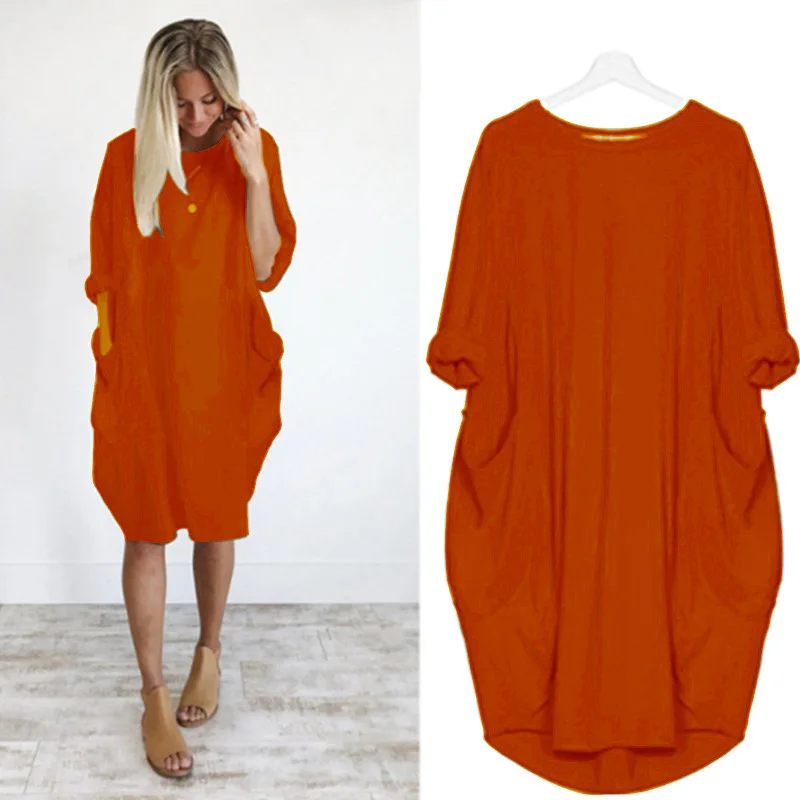 Kamucc Women Casual Loose Dress with Pocket Ladies Fashion o Neck Long Tops Female Noble Dress Streetwear Plus Size 5xl Vestidos
Kamucc Women Casual Loose Dress with Pocket Ladies Fashion o Neck Long Tops Female Noble Dress Streetwear Plus Size 5xl Vestidos