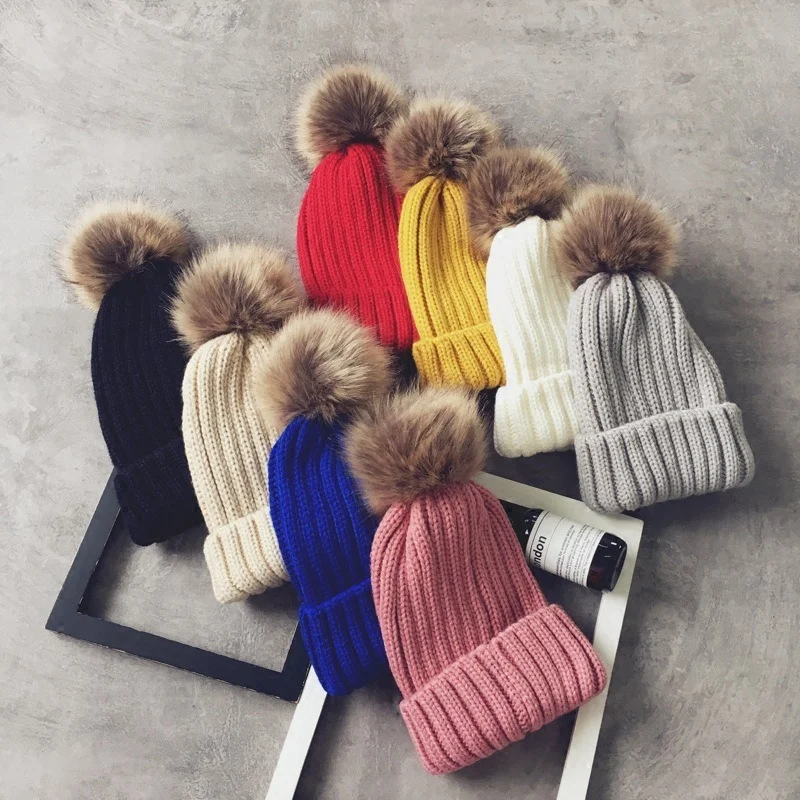 Winter Brand Female Fur Pom Poms hat Winter Hat For Women Girl 's Hat Knitted Beanies Cap Hat Thick Women Skullies Beanies
Winter Brand Female Fur Pom Poms hat Winter Hat For Women Girl 's Hat Knitted Beanies Cap Hat Thick Women Skullies Beanies